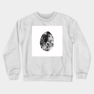 Easter egg - monochrome black-white watercolor isolated on white background. Design for background, cover and packaging, Easter and food illustration, greeting card. Crewneck Sweatshirt